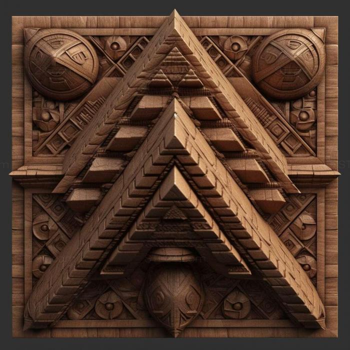 Patterns and decorations (stl Pyramica 2, PATTERN_182) 3D models for cnc
